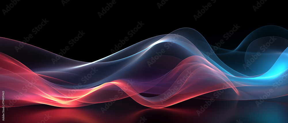 Fototapeta premium 3d illustration visualized abstract quantum computing, artificial sun, futuristic style. abstract digital hologram wireframe background in neon color mood and tone.