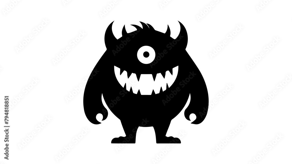 black and cartoon monster black and cartoon monster