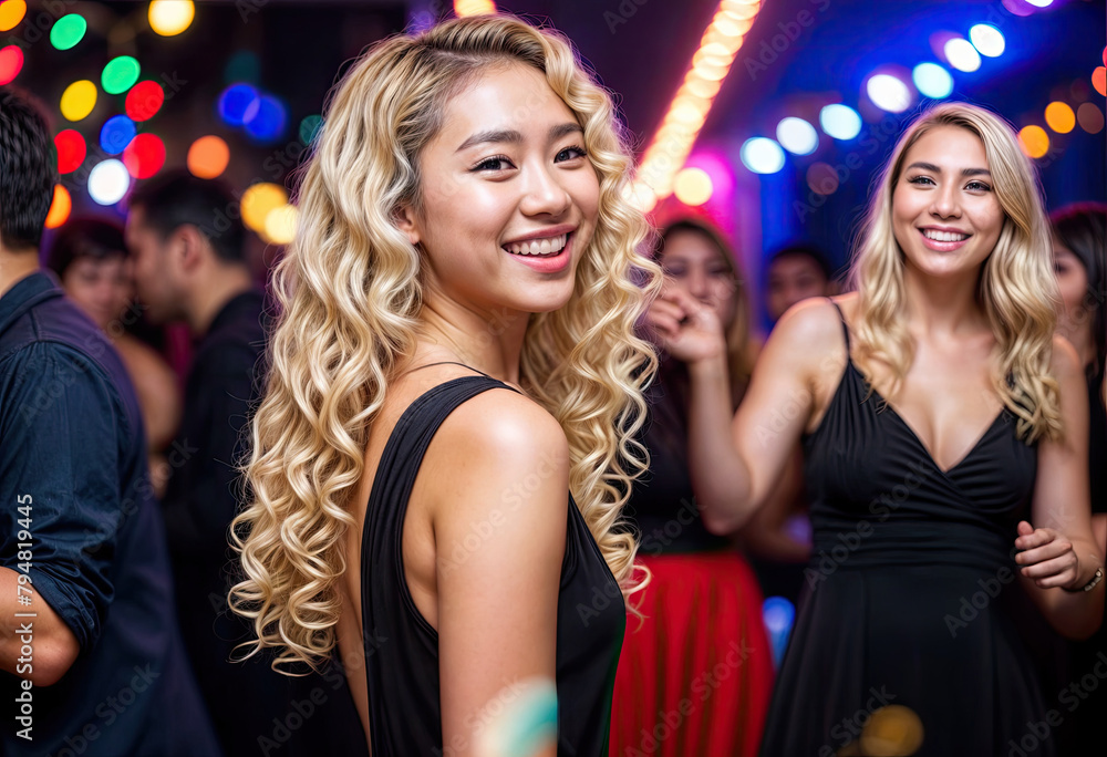 Stunning Latina Woman, 20-30, Preparing at Disco Party Stunning Latina Woman, 20-30, Preparing at Disco Party