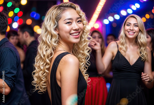 Stunning Latina Woman, 20-30, Preparing at Disco Party