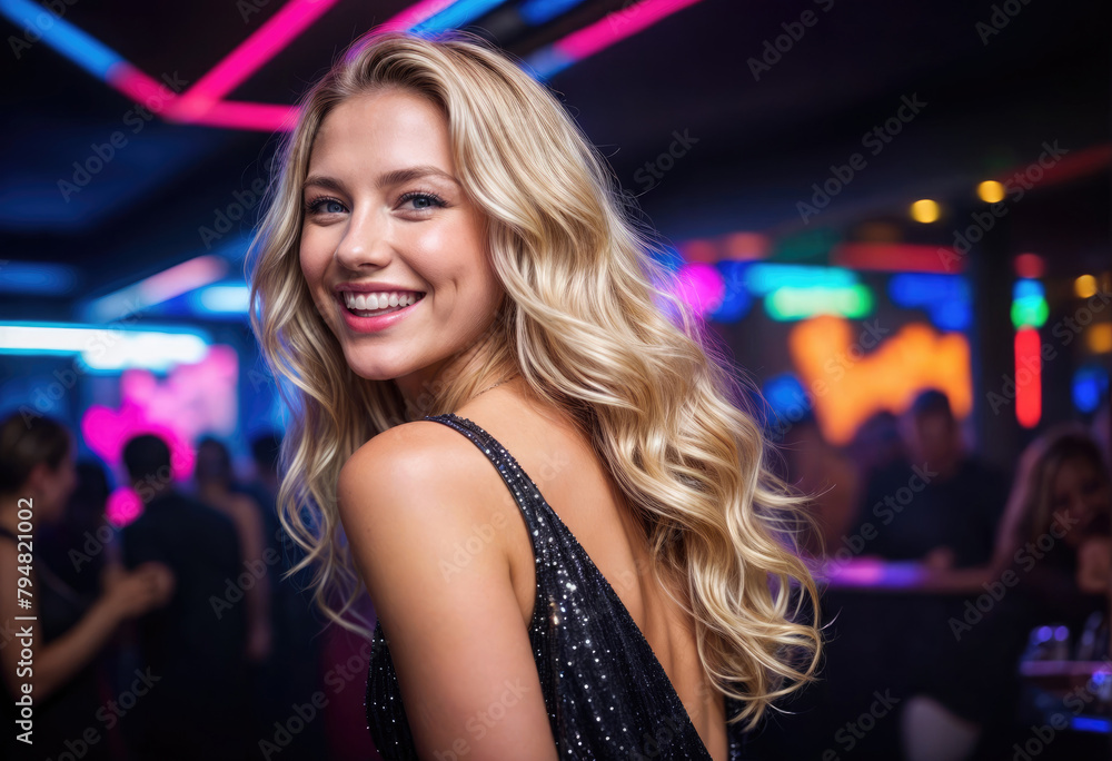Stunning Latina Woman, 20-30, Preparing at Disco Party Stunning Latina Woman, 20-30, Preparing at Disco Party