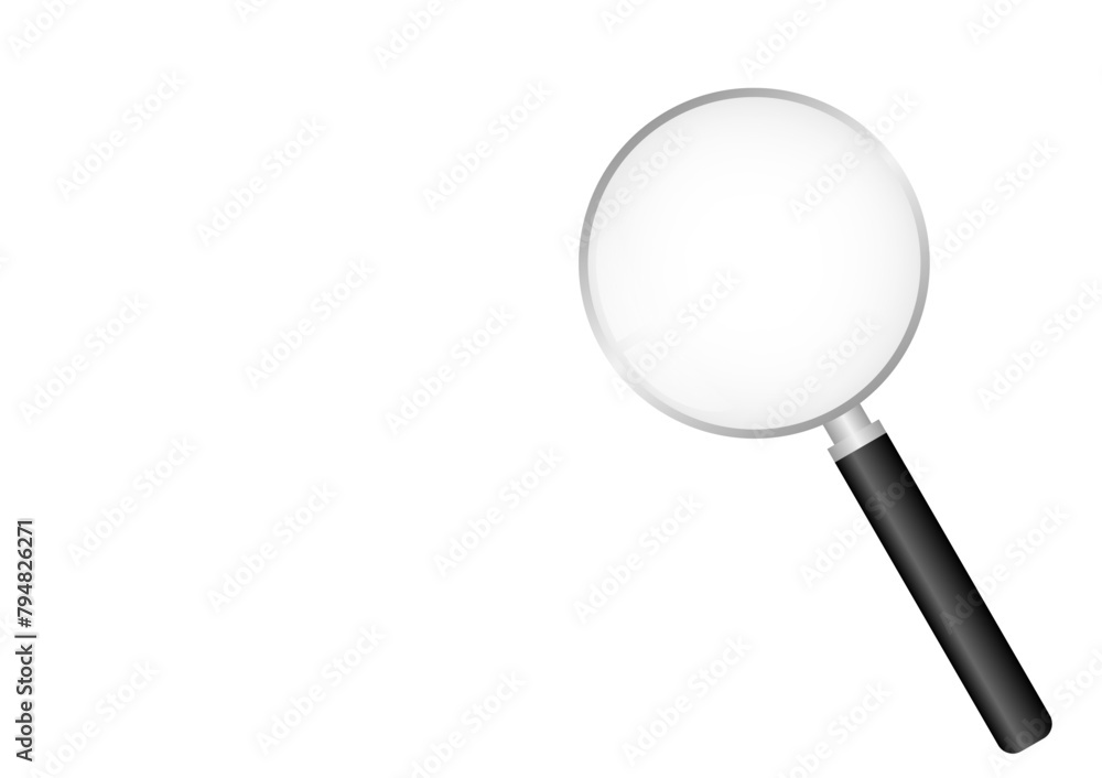 Magnifying Glass. Vector Illustration Isolated on White Background. Magnifying Glass. Vector Illustration Isolated on White Background.