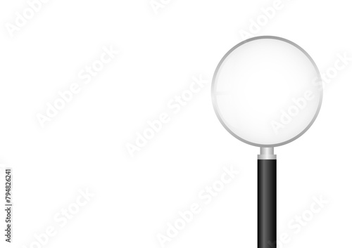 Magnifying Glass. Vector Illustration Isolated on White Background. 