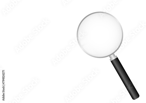 Magnifying Glass. Vector Illustration Isolated on White Background. 