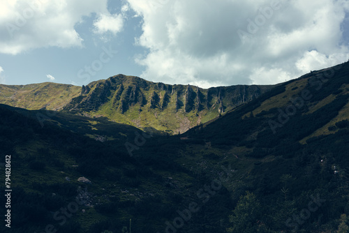 Summer day in the mountains. Mount Shpytsi  Chornohora  Carpathian Mountains