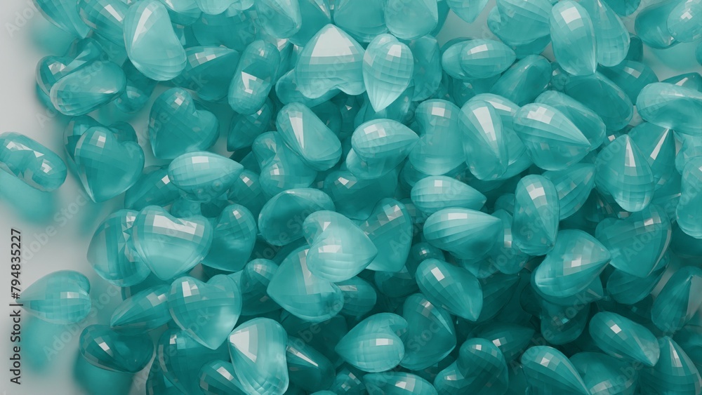 coloured glass hearts 3d render made in blender coloured glass hearts 3d render made in blender
