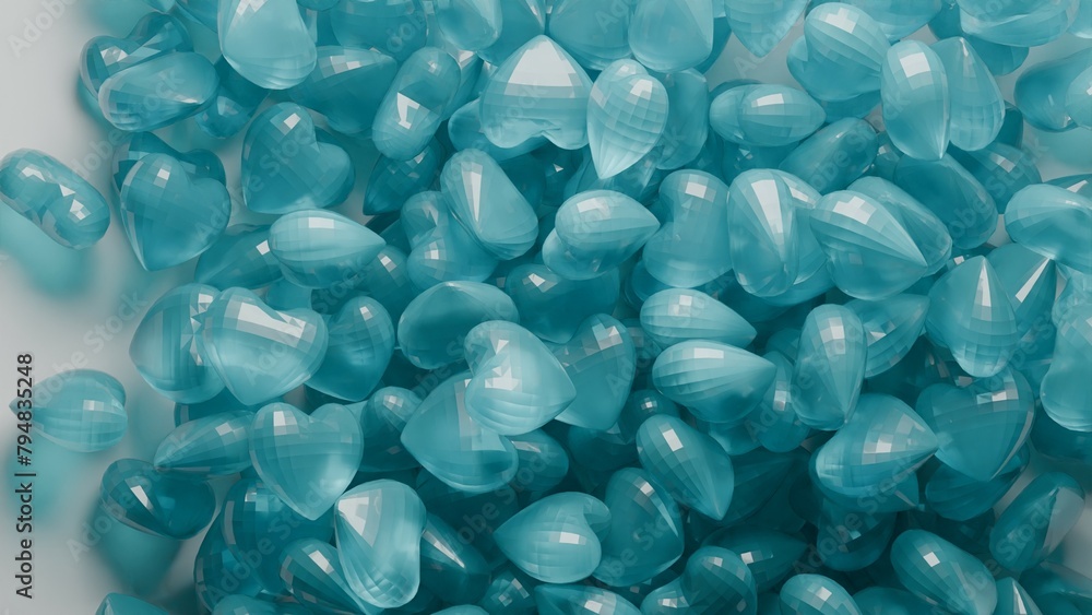 coloured glass hearts 3d render made in blender coloured glass hearts 3d render made in blender