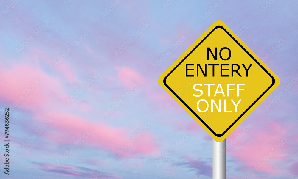 Naklejka premium No entry sign on white background