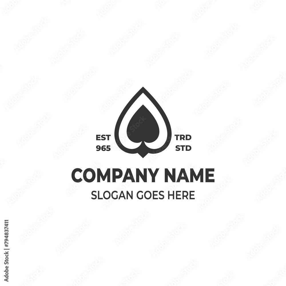 logo featuring a spade symbol, evoking themes of strategy, intellect, and sophistication. Perfect for businesses or ventures aiming to convey a sense of strategy and innovation. logo featuring a spade symbol, evoking themes of strategy, intellect, and sophistication. Perfect for businesses or ventures aiming to convey a sense of strategy and innovation.