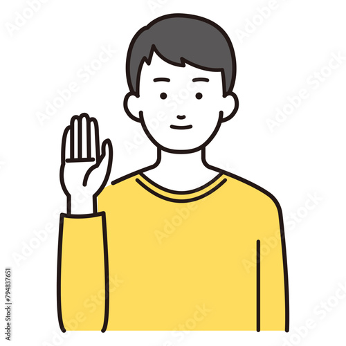 私服の男性イラスト