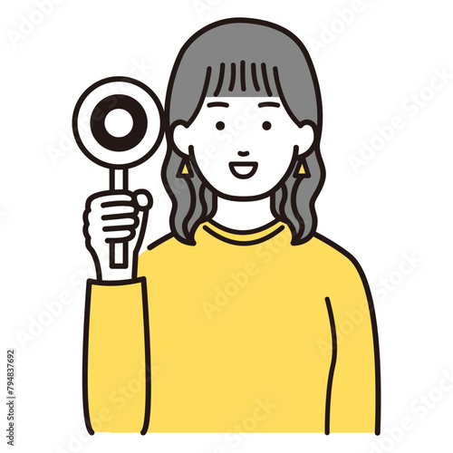 私服の女性イラスト