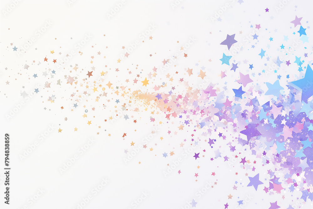 Side overlay with glitter stars overlay sparkle AI generated