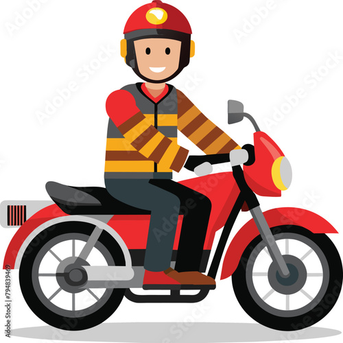 Motorcycle vector art. Vehicles vector illustration photo