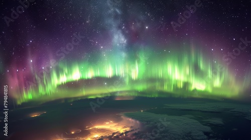 Aurora: An awe-inspiring photo capturing the beauty of the aurora australis in the southern hemisphere photo