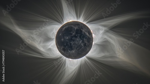Eclipse: A photo of a total solar eclipse, with the sun's corona visible around the moon's silhouette