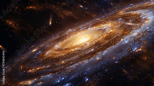 Galaxy  A 3D rendering of the Andromeda Galaxy