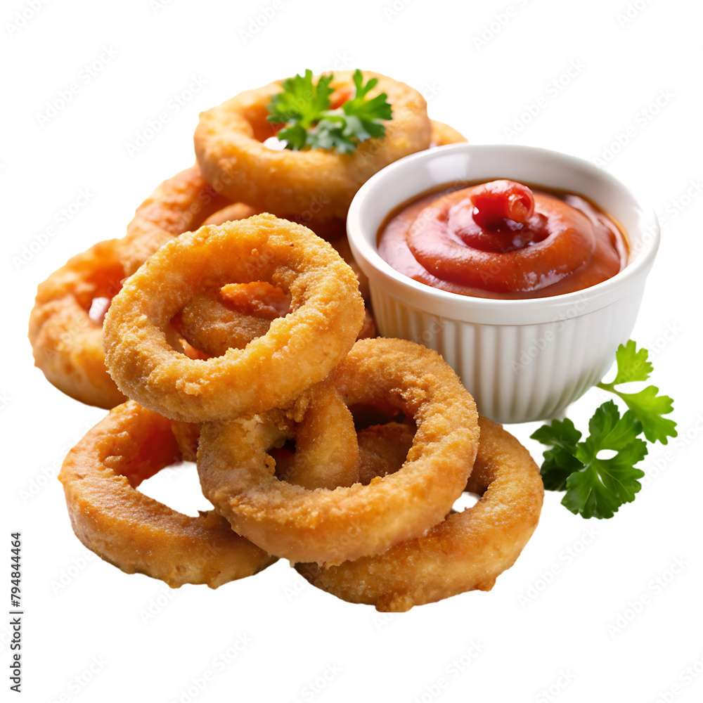 onion rings with souse transparent background onion rings with souse transparent background