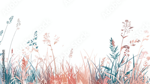 Wild grasses in a forest. Macro image shallow depth 