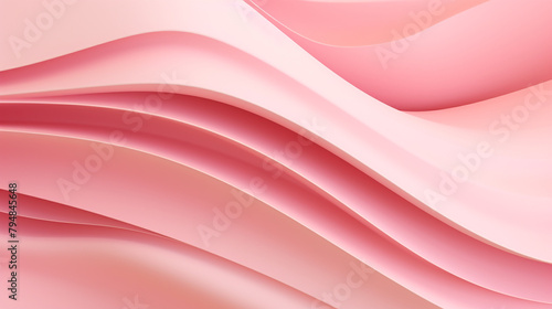 Abstract pink paper wave for wedding background