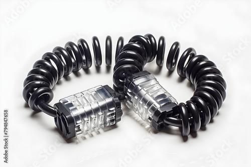 Photo of a Six Feet Black RJ11 Telephone Extension Cable with Clear Connectors photo
