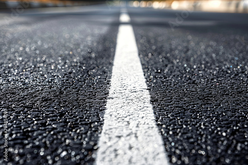 black asphalt road and white dividing lines 