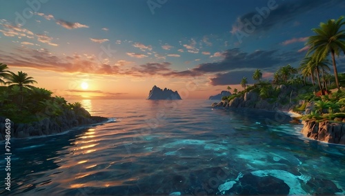 live wallpaper  highly detailed  8k  3d  wallpaper for phones  upscale 5x  nature ocean  imaginery world  how beautifull it is
