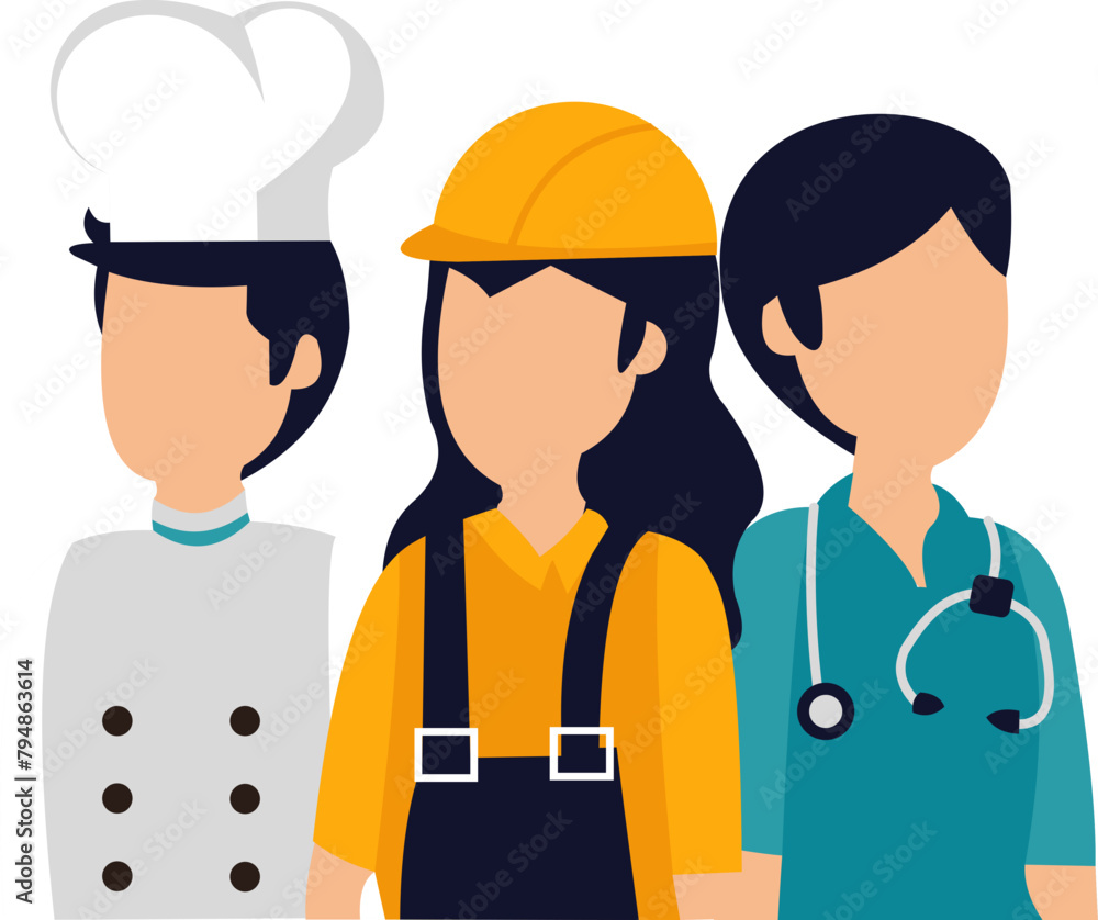 Labour Day Illustration BackgroundVarious Occupations People For Labor Day Labour Day Illustration BackgroundVarious Occupations People For Labor Day