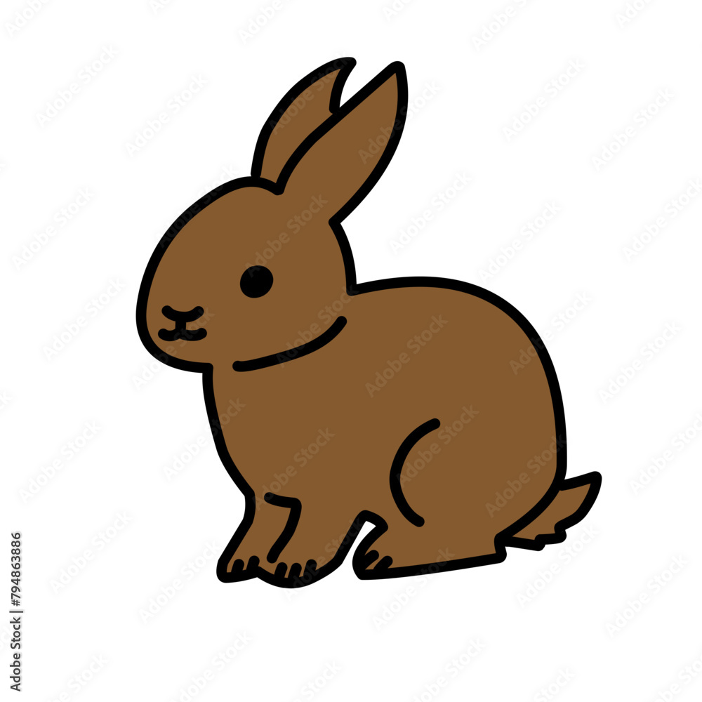 Collection of illustrations of rabbits (standing, sitting parents and children) Collection of illustrations of rabbits (standing, sitting parents and children)