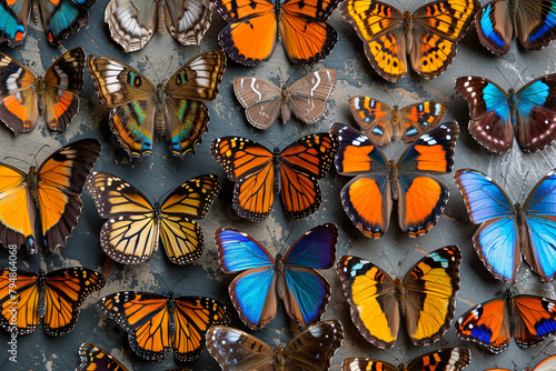 Bug collection of many different butterflies
 photo