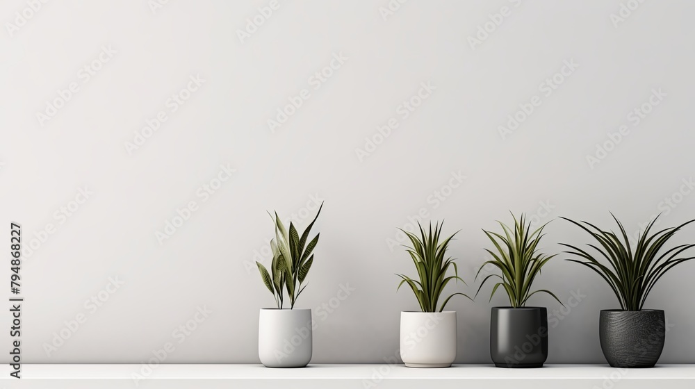 Modern Greenery: Chic Plants on Black Table Setting Modern Greenery: Chic Plants on Black Table Setting