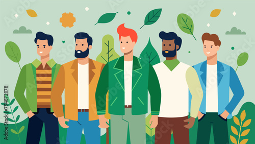 Sustainable fashion isnt just for women as male models showcase ecofriendly alternatives for menswear.