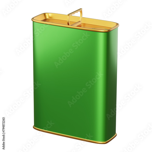 Metalic Oil Thin Mockup on White Background and Isolated