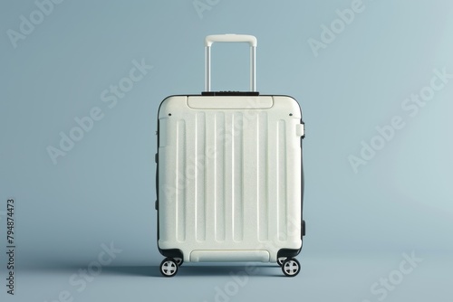 Blank trolley luggage bag sleeve protector cover for branding mockup, 3D illustration, 3D rendering. photo