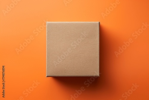 Craft paper box mockup , editable packaging design  photo