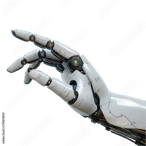 White robot hand 