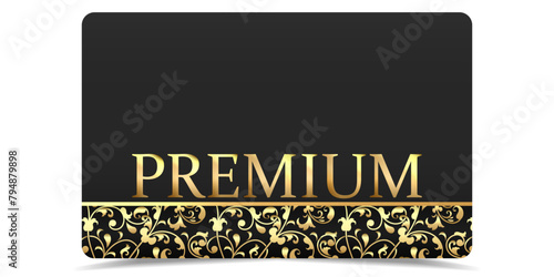 VIP. Vip in abstract style on black background. VIP card. Luxury template design. VIP Invitation. Vip gold ticket. Premium card.	 (ID: 794879898)