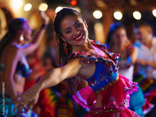 Cinco de Mayo Salsa Dancing Competition - Colorful and Energetic Event Celebration.