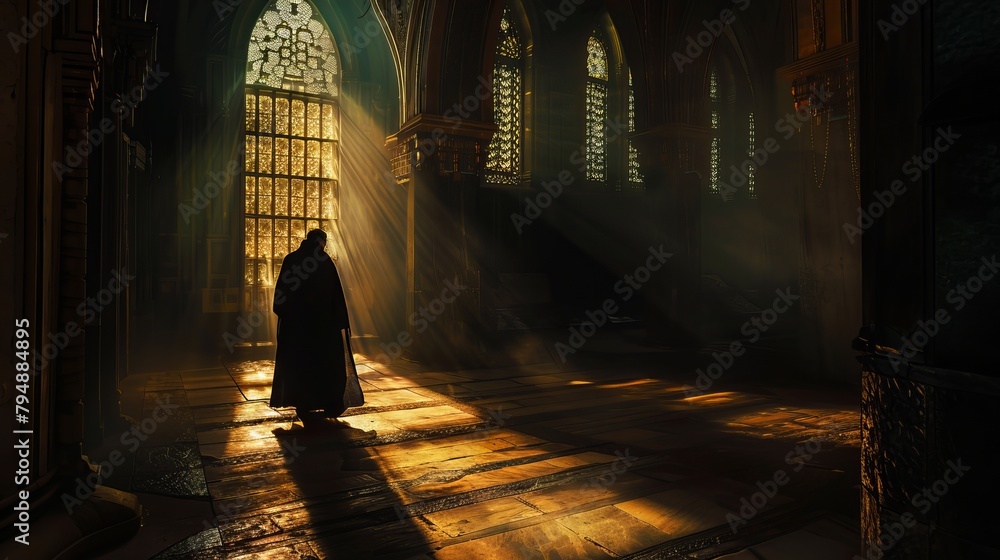 Moody, atmospheric lighting and shadow play Moody, atmospheric lighting and shadow play