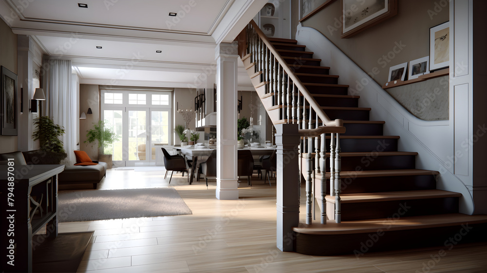Exploring the Craftsmanship of a Classic Luxury Stair Hall Oasis