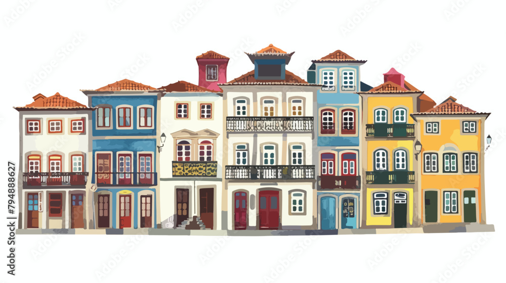 Colorful houses with traditional  style