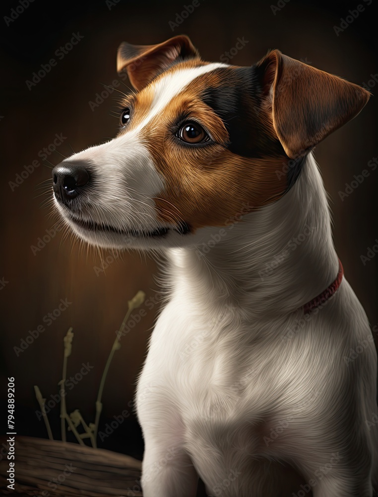 Purebred Jack Russel Terrier dog portrait. Purebred Jack Russel Terrier dog portrait.