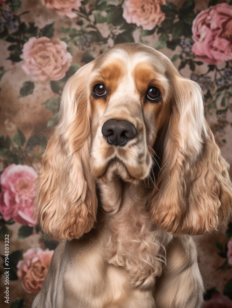 English cocker spaniel puppy portrait
