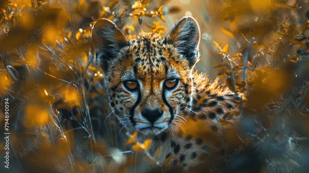 Fototapeta premium The natural world on a deeper level through a close-up view of rare wildlife. The natural world on a deeper level through a close-up view of rare wildlife.