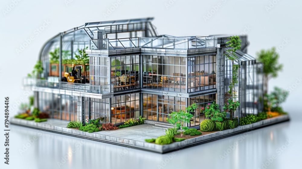 Capture the coordination between cranes and forklifts as they work together to assemble the framework of a new building. Capture the coordination between cranes and forklifts as they work together to assemble the framework of a new building.