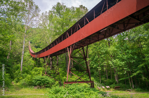 The Nuttallburg Coal Conveyor and Tipple at the New River Gorge National Park in West Virginia photo