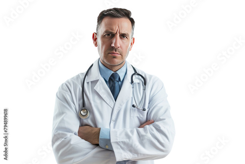 Serious Male Doctor on Transparent Background © Khaqan