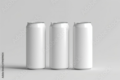 Maquettes vierges, canette à boire, lumière cinématographique