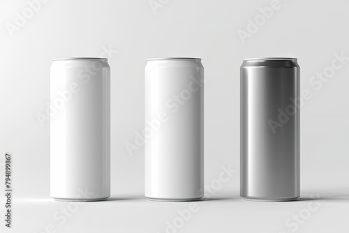 Maquettes vierges, canette à boire, lumière cinématographique