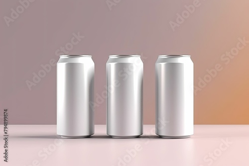 Maquettes vierges, canette à boire, lumière cinématographique