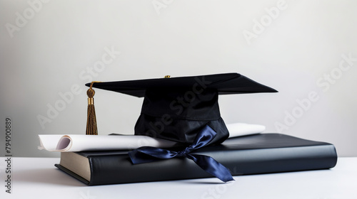 graduation cap and diploma ...